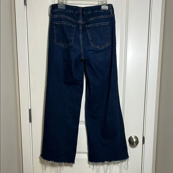 Kut From the Kloth High Rise Meg Fab Ab Wide Leg Blue Denim Jeans Size 6 - Picture 4 of 6